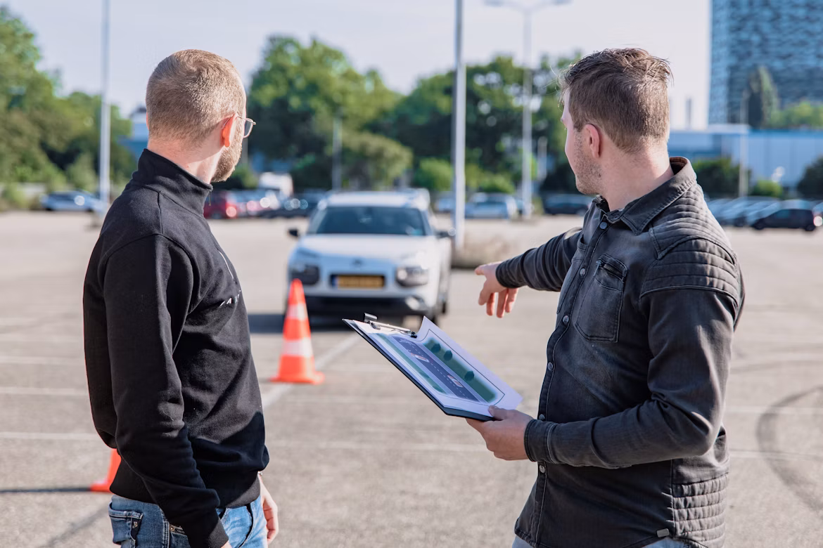 Student driving with a RoadStar instructor in the passenger seat